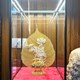 Tác phẩm nghệ thuật, quà tặng lưu niệm, Lá bồ đề mạ vàng 24K gắn hoa sen làm từ ngà voi