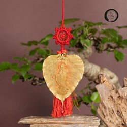Lá bồ đề mạ vàng tượng Phật Bà Quan Thế Âm